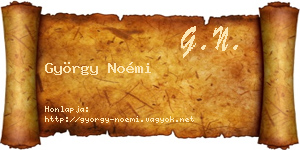 György Noémi névjegykártya